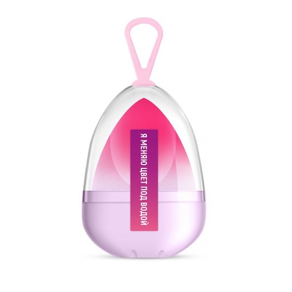 Solomeya Спонж Purple-Pink Косметический для Макияжа, Меняющий Цвет, 1 шт