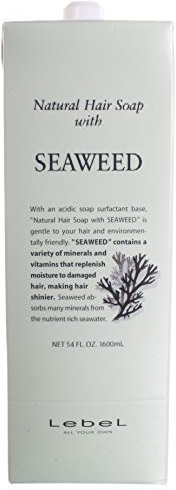 Lebel Cosmetics Шампунь Hair Soap With Seaweed Морские Водоросли, 1600 мл