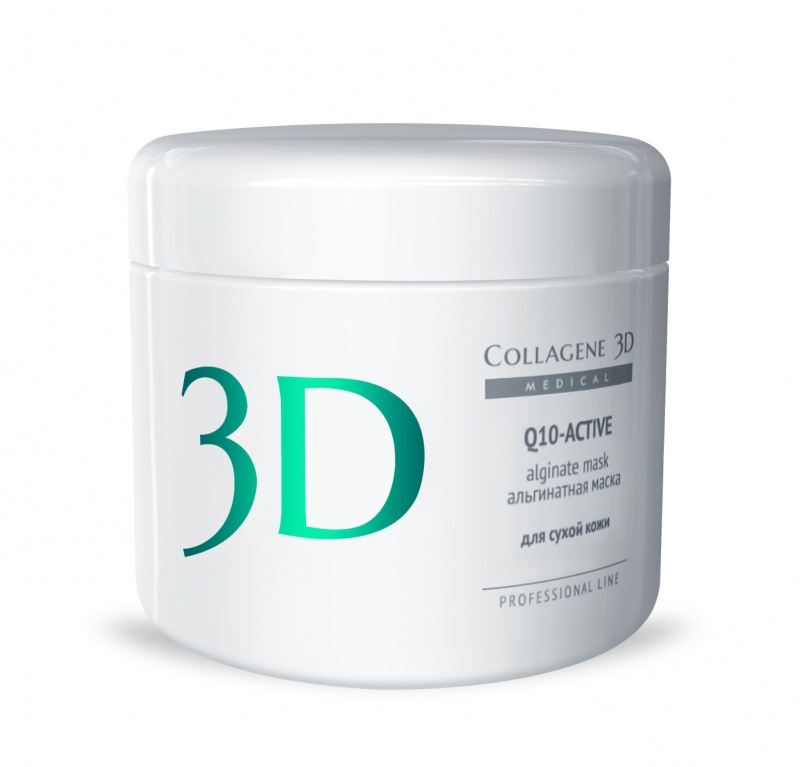 Collagene 3D Альгинатная маска для лица и тела с маслом арганы и коэнзимом Q10 Q10 Active, 200 г