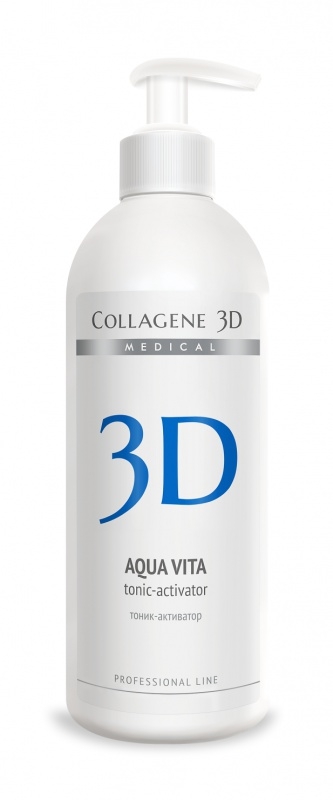 Collagene 3D Тоник-активатор для активации биопластин и аппликаторов AQUA VITA, 500 мл