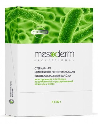 Mesoderm Маска Биоцеллюлозная Регенирирующая Стерильная для Всех Типов Кожи, 5 шт