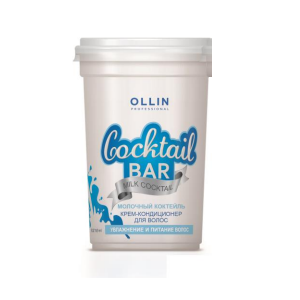 OLLIN PROFESSIONAL Cocktail BAR Крем-Кондиционер для Волос "Молочный коктейль" Увлажнение и Питание Волос, 500 мл