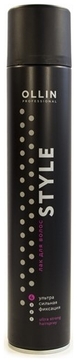 OLLIN PROFESSIONAL Лак Style Ultra Strong Hair Spray для Волос Ультрасильной Фиксации, 500 мл