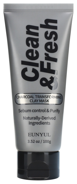 Eunyul Глиняная Маска-Трансформер с Древесным Углем Clean & Fresh Charcoal Transforming Clay Mask, 100г