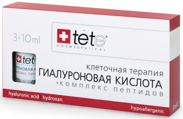 TETe Cosmeceutical Гиалуронова кислота+Комплекс пептидов, 30 мл tete cosmeceutical гиалуронова кислота комплекс пептидов 30 мл