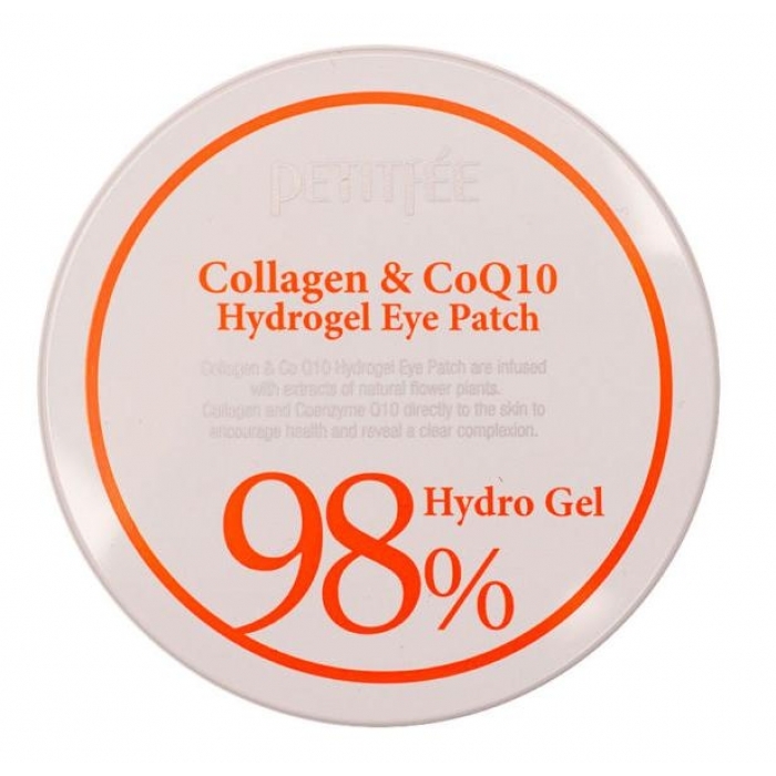 Petitfee Патчи Collagen & CoQ10 Hydrogel Eye Patch Гидрогелевые для Области вокруг Глаз с Коэнзимом Q10 и 98% Содержанием Коллагена, 60 шт
