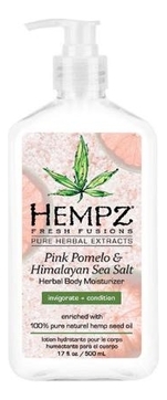 HEMPZ Молочко Pink Pomelo & Himalayan Sea Salt Herbal Body Moisturizer для Тела Увлажняющее Помело и Гималайская соль, 500 мл