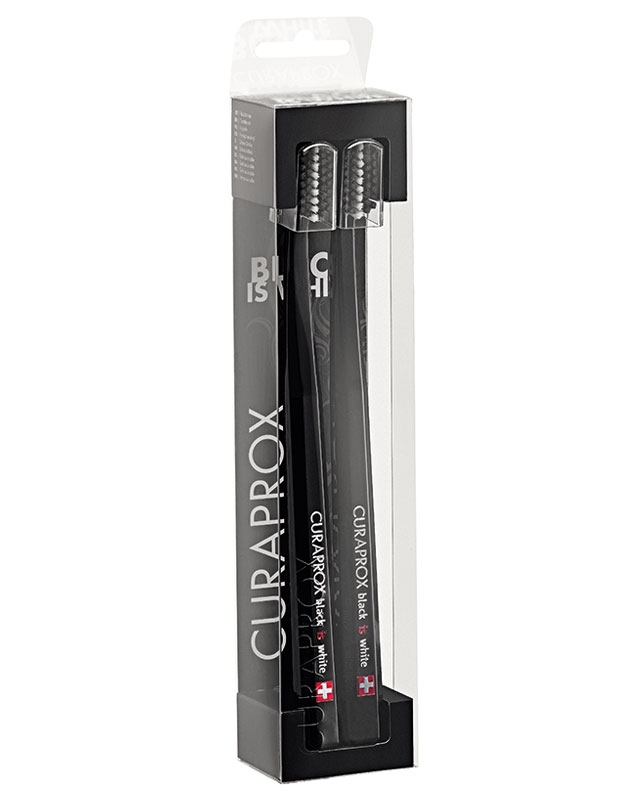 Curaprox Набор Ultrasoft Зубных Щеток, d 0,10 мм Черная/Черная, 2 шт