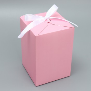 Коробка Складная Розовая 12 × 18 × 12 см, 1 шт