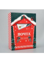 Коробка Складная Новогодняя Почта 22 × 30 × 10 см, 1 шт