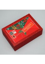 Коробка Складная Новогодняя Почта 16 × 23 × 7.5 см, 1 шт