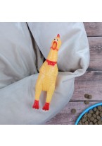 Игрушка Пищащая Задумчивая курица Малая 16,5 см Жёлтая, 1 шт