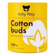 Палочки Holly Polly Ватные Бамбуковые Косметические Розовые, 200 шт