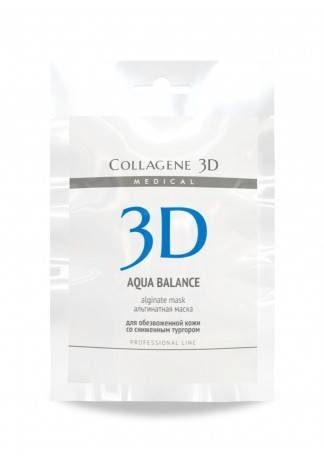 Collagene 3D Альгинатная маска для лица и тела с гиалуроновой кислотой Aqua Balance, 30 г