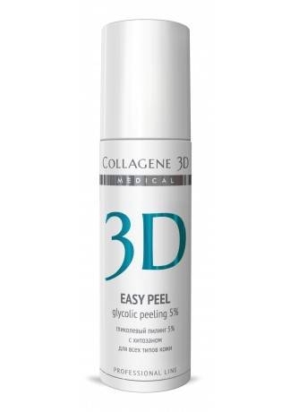 Collagene 3D Гель-пилинг для лица с хитозаном на основе гликолевой кислоты 5% (pH 3,2) Easy Peel, 130 мл