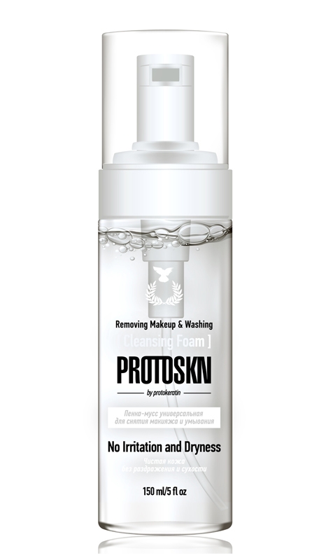 Protokeratin Пенка-Мусс Cleansing Foam Removing Makeup And Washing Универсальная для Снятия Макияжа и Умывания, 150 мл