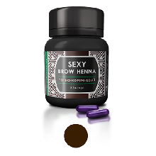 Sexy Brow Henna Хна Темно-Коричневая, 30 капсул
