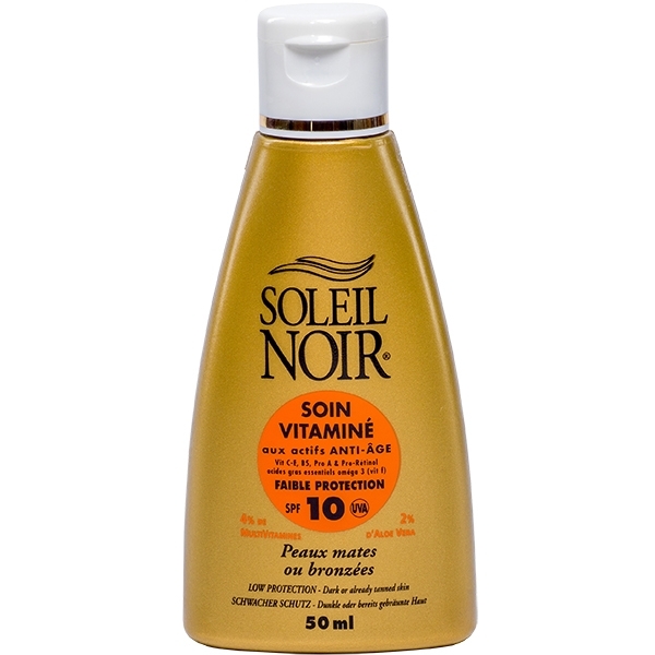 Soleil Noir Крем Антивозрастной Витаминизированный Солнцезащитный SPF 10 Низкая Степень Защиты Soin Vitamine, 50 мл